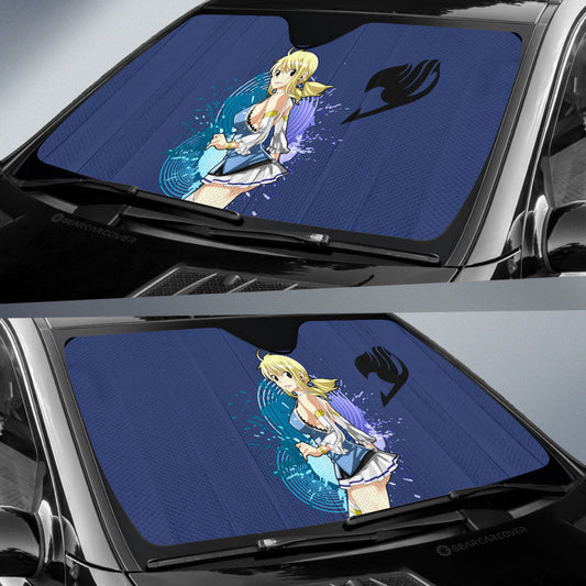 Anime Waifu Girl Lucy Heartfilia Car Sunshade Custom Fairy Tail Anime Car Accessories - Gearcarcover - 2