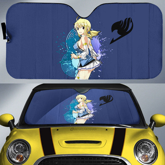 Anime Waifu Girl Lucy Heartfilia Car Sunshade Custom Fairy Tail Anime Car Accessories - Gearcarcover - 1