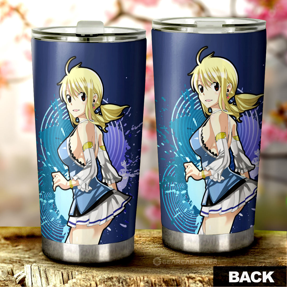 Anime Waifu Girl Lucy Heartfilia Tumbler Cup Custom Fairy Tail Anime Car Accessories - Gearcarcover - 3