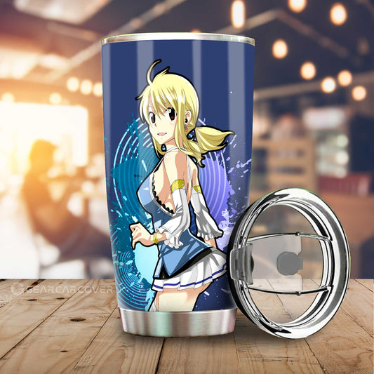 Anime Waifu Girl Lucy Heartfilia Tumbler Cup Custom Fairy Tail Anime Car Accessories - Gearcarcover - 1