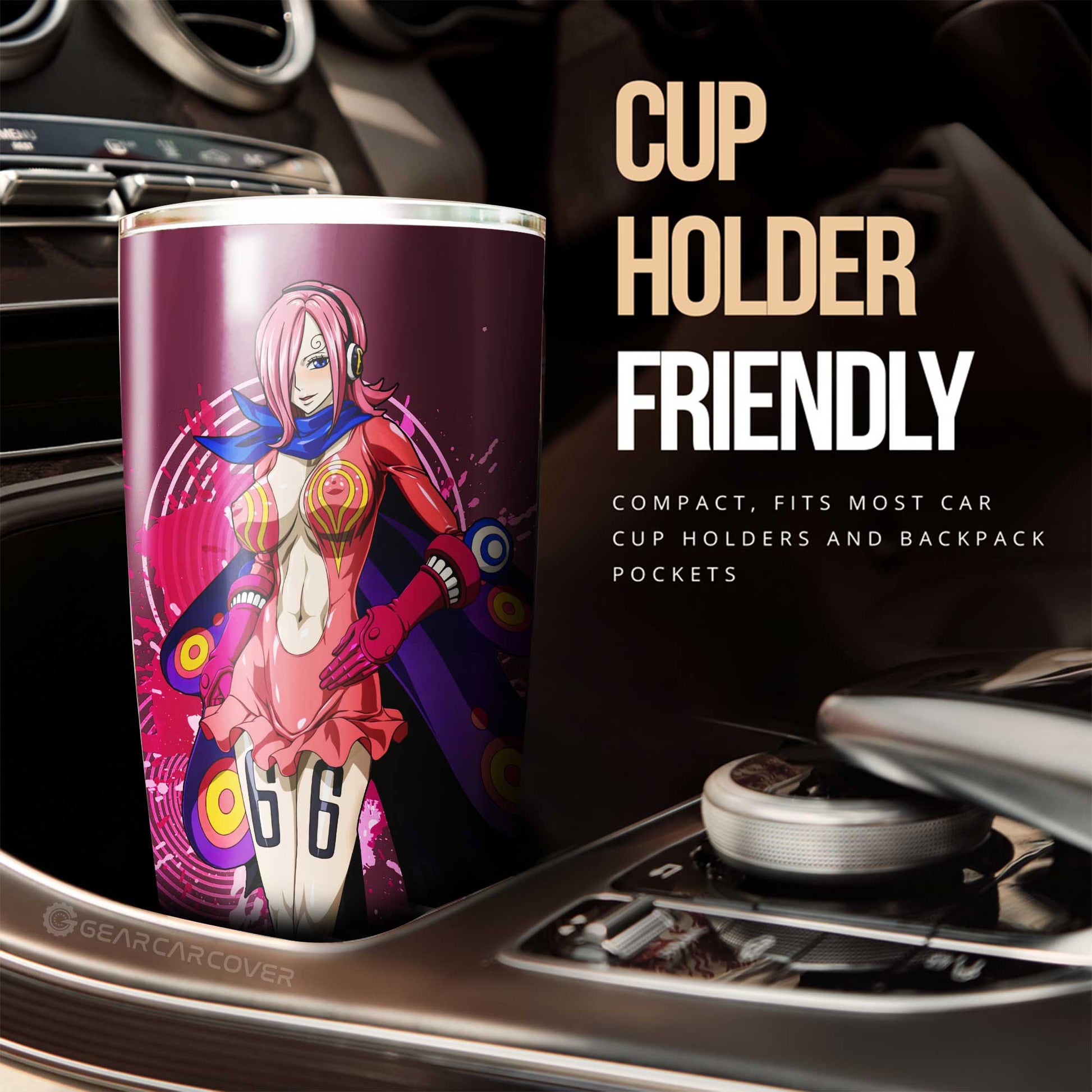 Anime Waifu Girl Princess Shirahoshi Tumbler Cup Custom One Piece Anime Car Accessories - Gearcarcover - 2