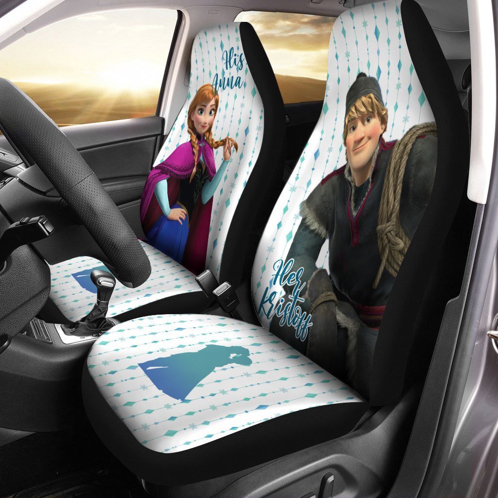 Anna and Kristoff Frozen Car Seat Covers Custom Couple Car Accessories - Gearcarcover - 1