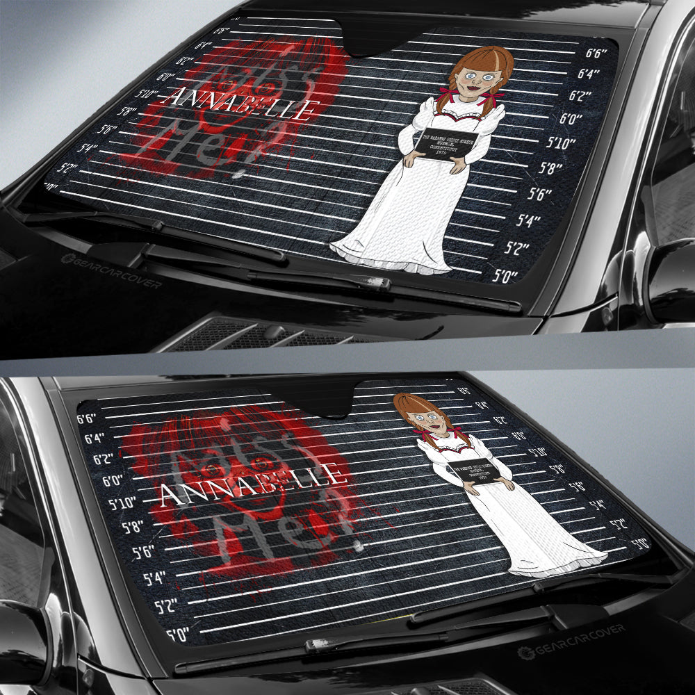 Annabelle in The Conjuring and Annabelle Car Sunshade Custom Horror Characters Car Interior Accessories - Gearcarcover - 3