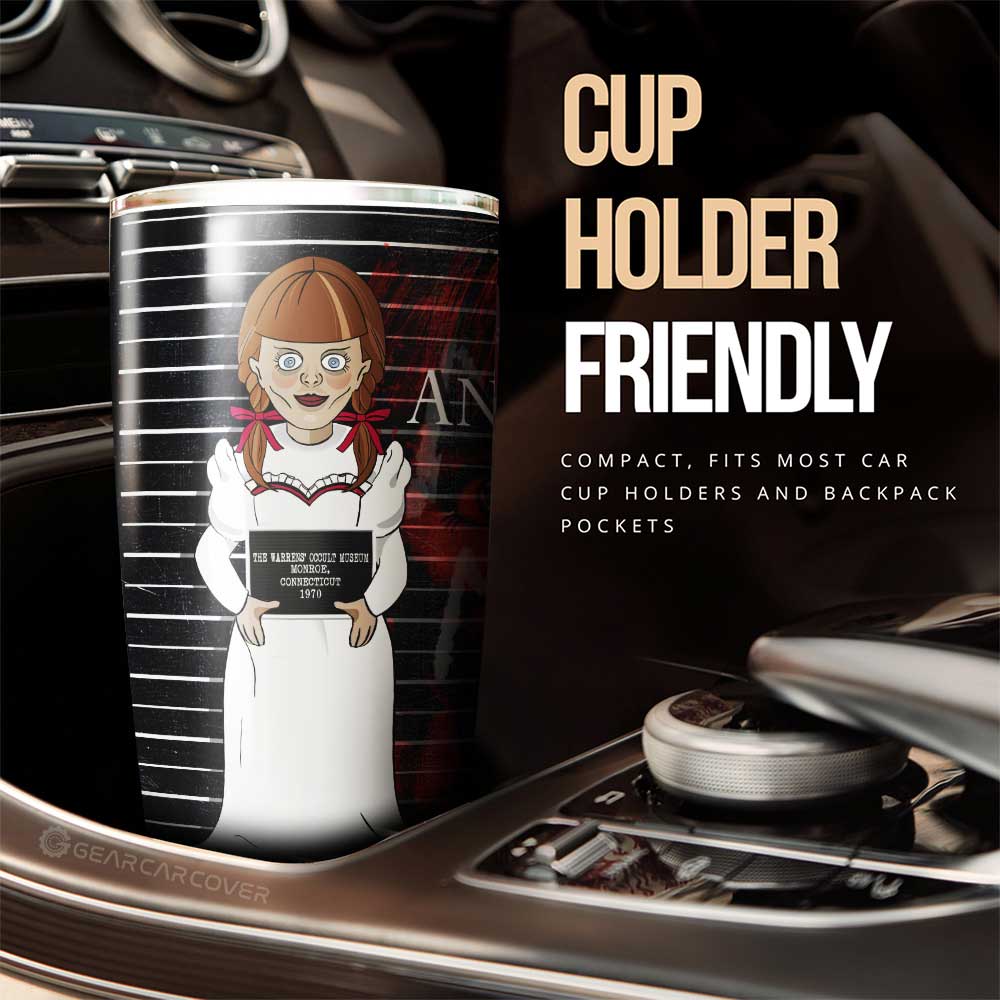 Annabelle in The Conjuring and Annabelle Tumbler Cup Custom Horror Characters Car Interior Accessories - Gearcarcover - 2