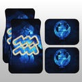 Aquarius Car Floor Mats Custom Name Zodiac Car Accessories - Gearcarcover - 3