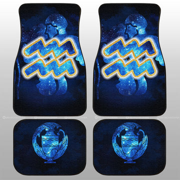 Aquarius Car Floor Mats Custom Name Zodiac Car Accessories - Gearcarcover - 1