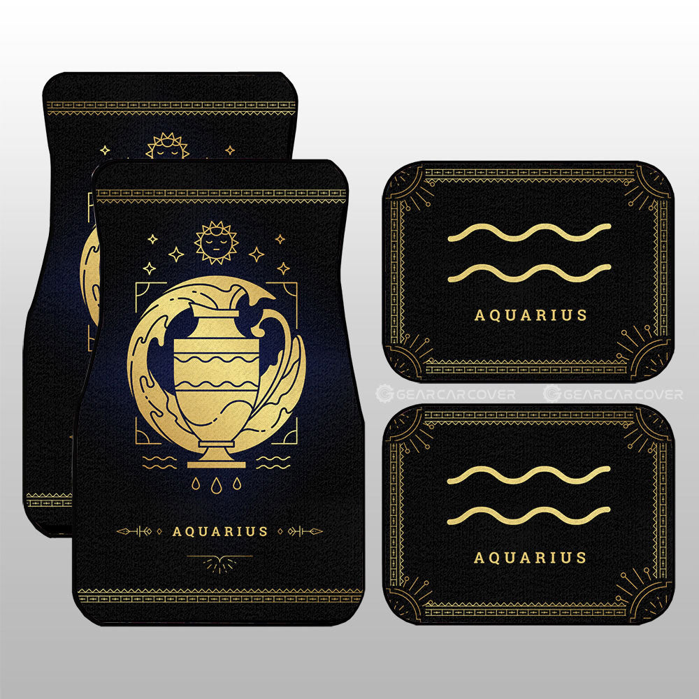 Aquarius Car Floor Mats Custom Zodiac Car Accessories - Gearcarcover - 3