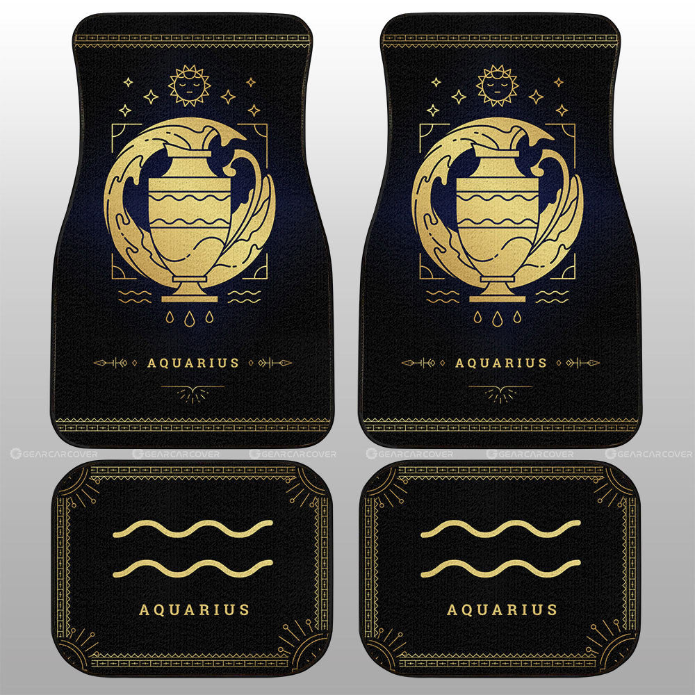 Aquarius Car Floor Mats Custom Zodiac Car Accessories - Gearcarcover - 1