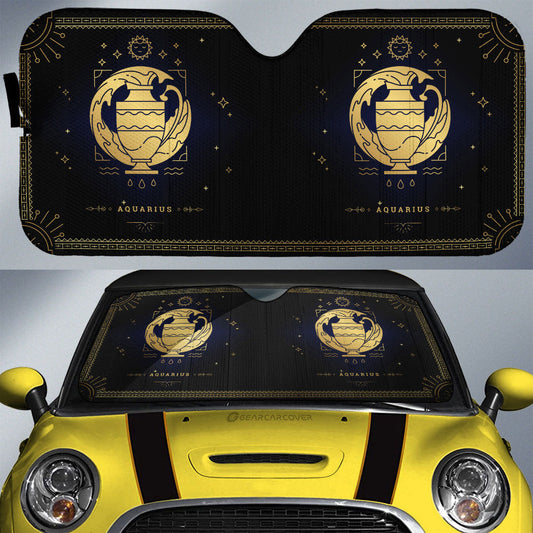 Aquarius Car Sunshade Custom Zodiac Car Interior Accessories - Gearcarcover - 1