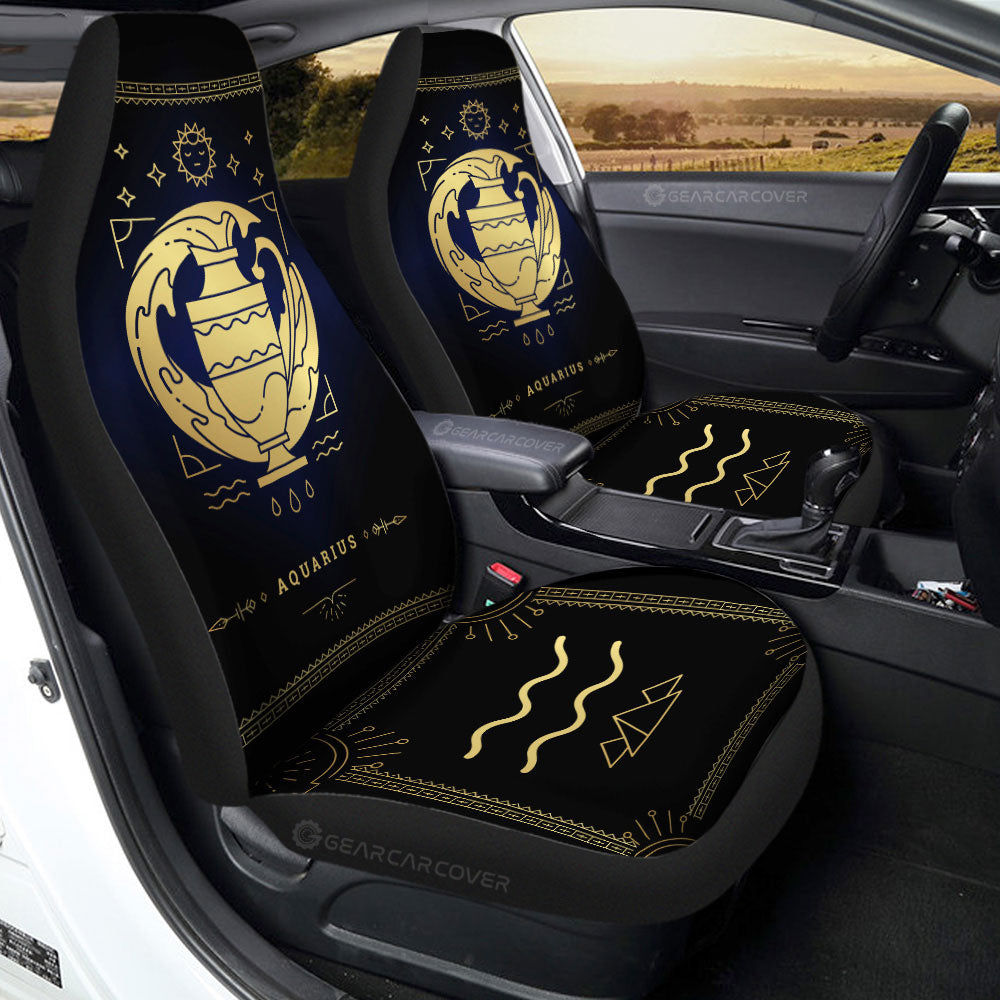 Aquarius Colorful Car Seat Covers Custom Zodiac Car Accessories - Gearcarcover - 3