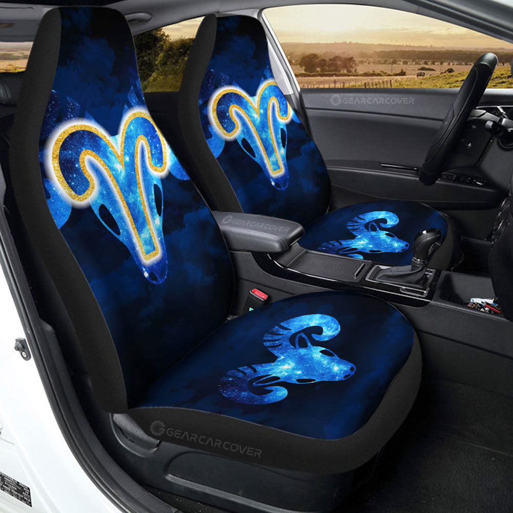 Aries Car Seat Covers Custom Name Zodiac Car Accessories - Gearcarcover - 3