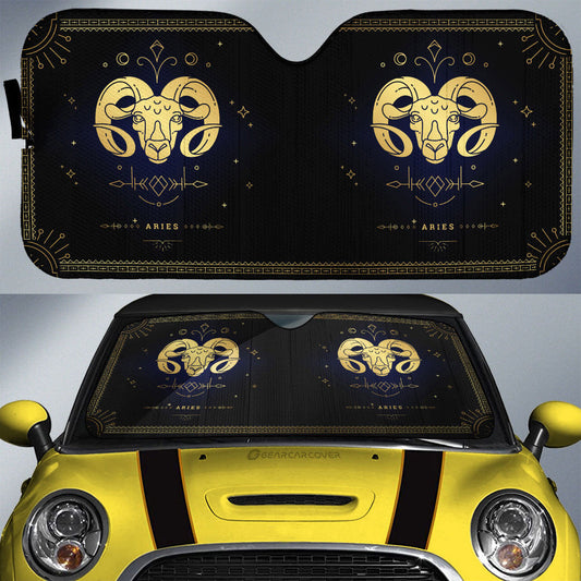 Aries Car Sunshade Custom Zodiac Car Interior Accessories - Gearcarcover - 1