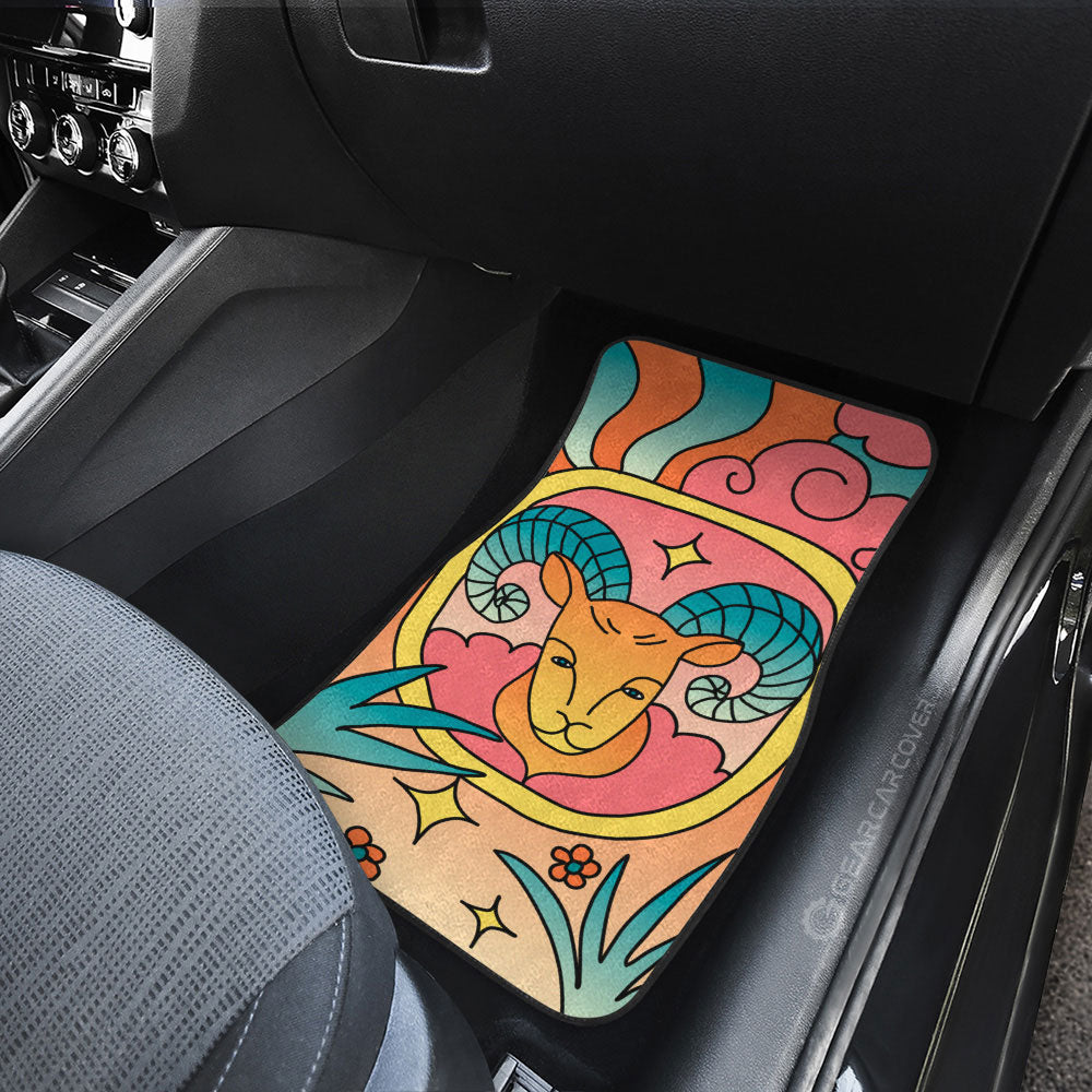 Aries Colorful Car Floor Mats Custom Zodiac Car Accessories - Gearcarcover - 4