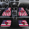 Arizona Cardinals Car Floor Mats Custom US Flag Style - Gearcarcover - 2