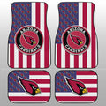 Arizona Cardinals Car Floor Mats Custom US Flag Style - Gearcarcover - 1