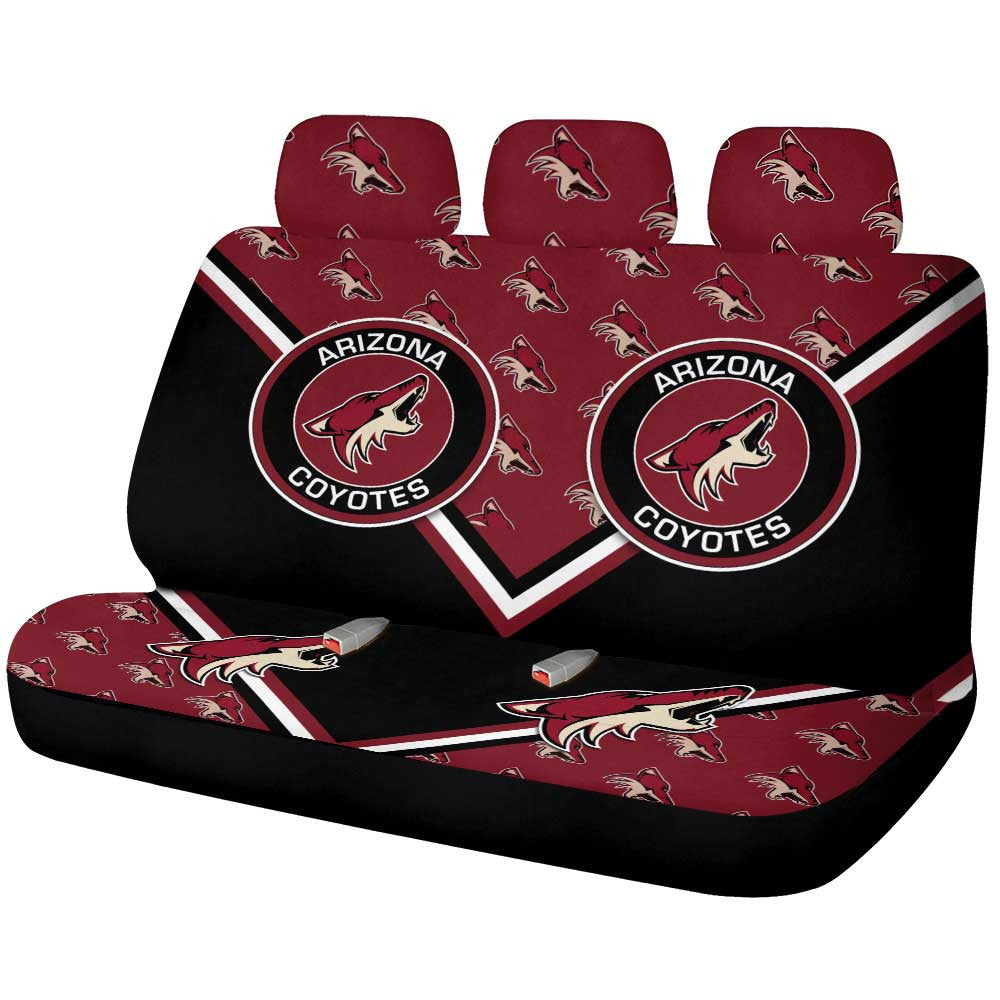 Arizona Coyotes Car Back Seat Cover Custom Car Accessories For Fans - Gearcarcover - 1