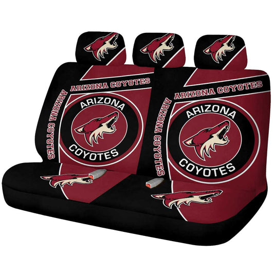 Arizona Coyotes Car Back Seat Cover Custom Car Accessories For Fans - Gearcarcover - 1
