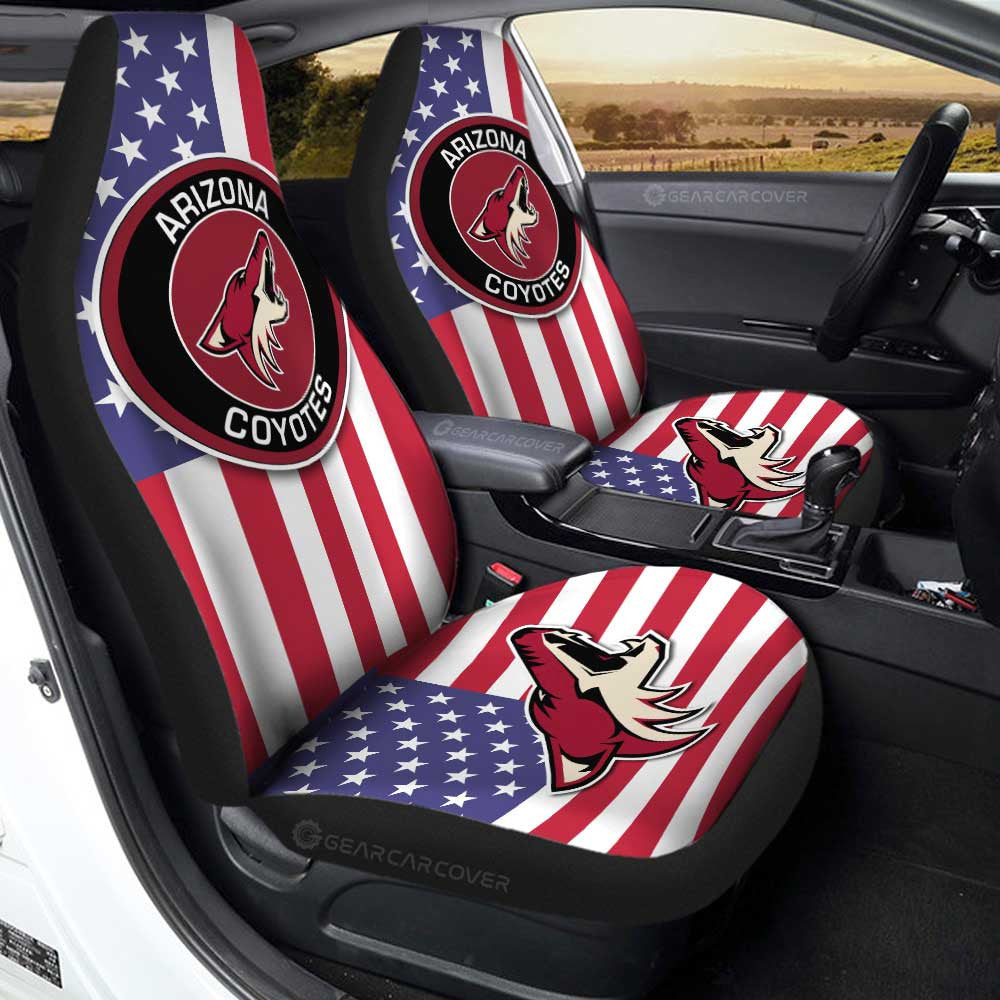 Arizona Coyotes Car Seat Covers Custom Car Decor Accessories - Gearcarcover - 1