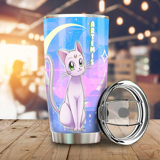 Artemis Tumbler Cup Custom Sailor Moon Anime Car Interior Accessories - Gearcarcover - 1