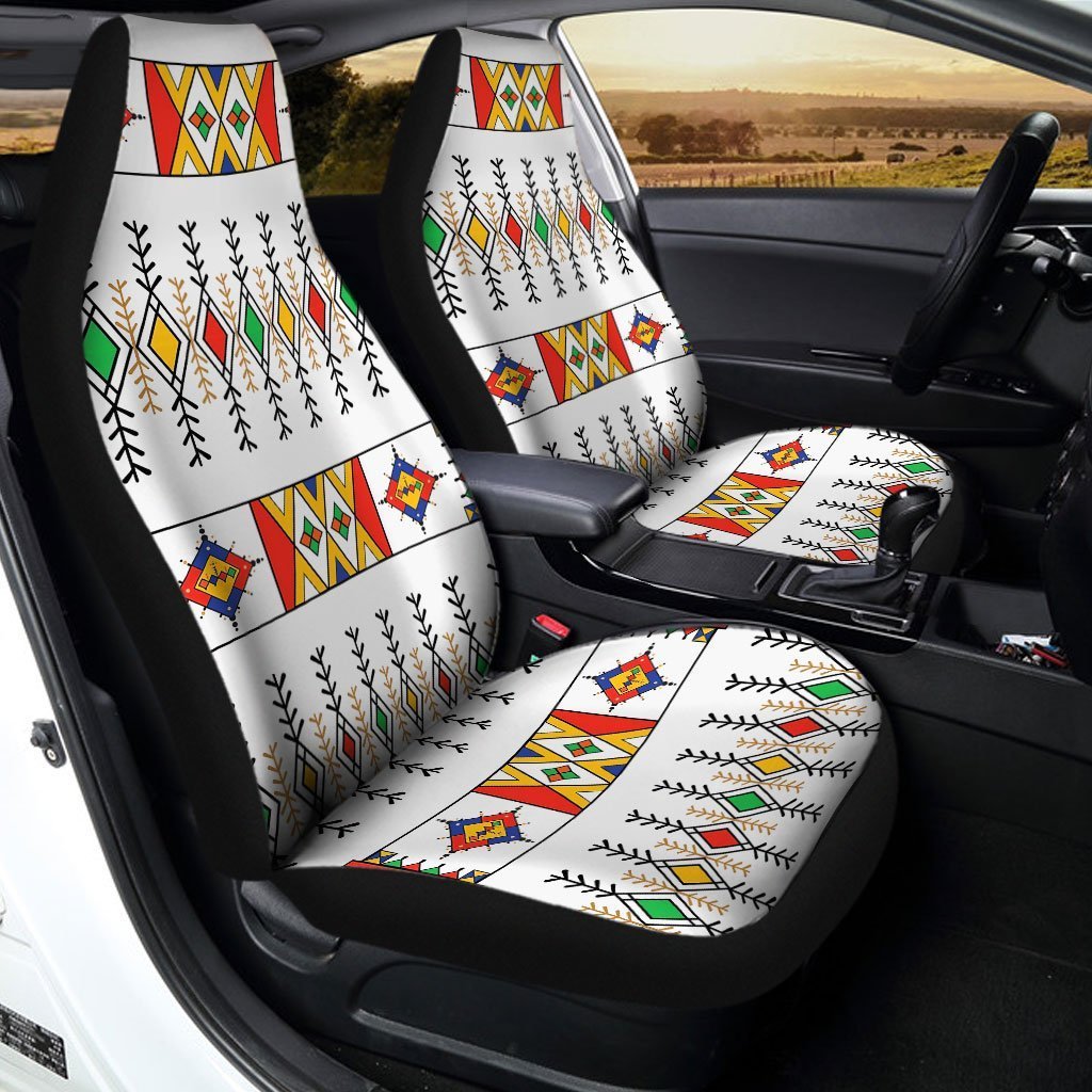 Asiri Pattern Car Seat Covers Custom Traditional Qatar Car Accessories - Gearcarcover - 2