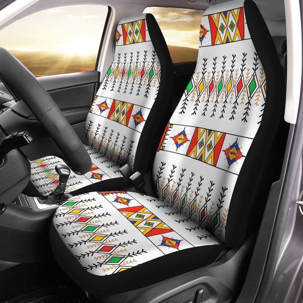 Asiri Pattern Car Seat Covers Custom Traditional Qatar Car Accessories - Gearcarcover - 1