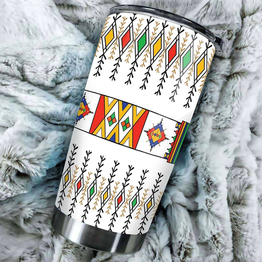 Asiri Pattern Tumbler Cup Custom Traditional Qatar Car Accessories - Gearcarcover - 1