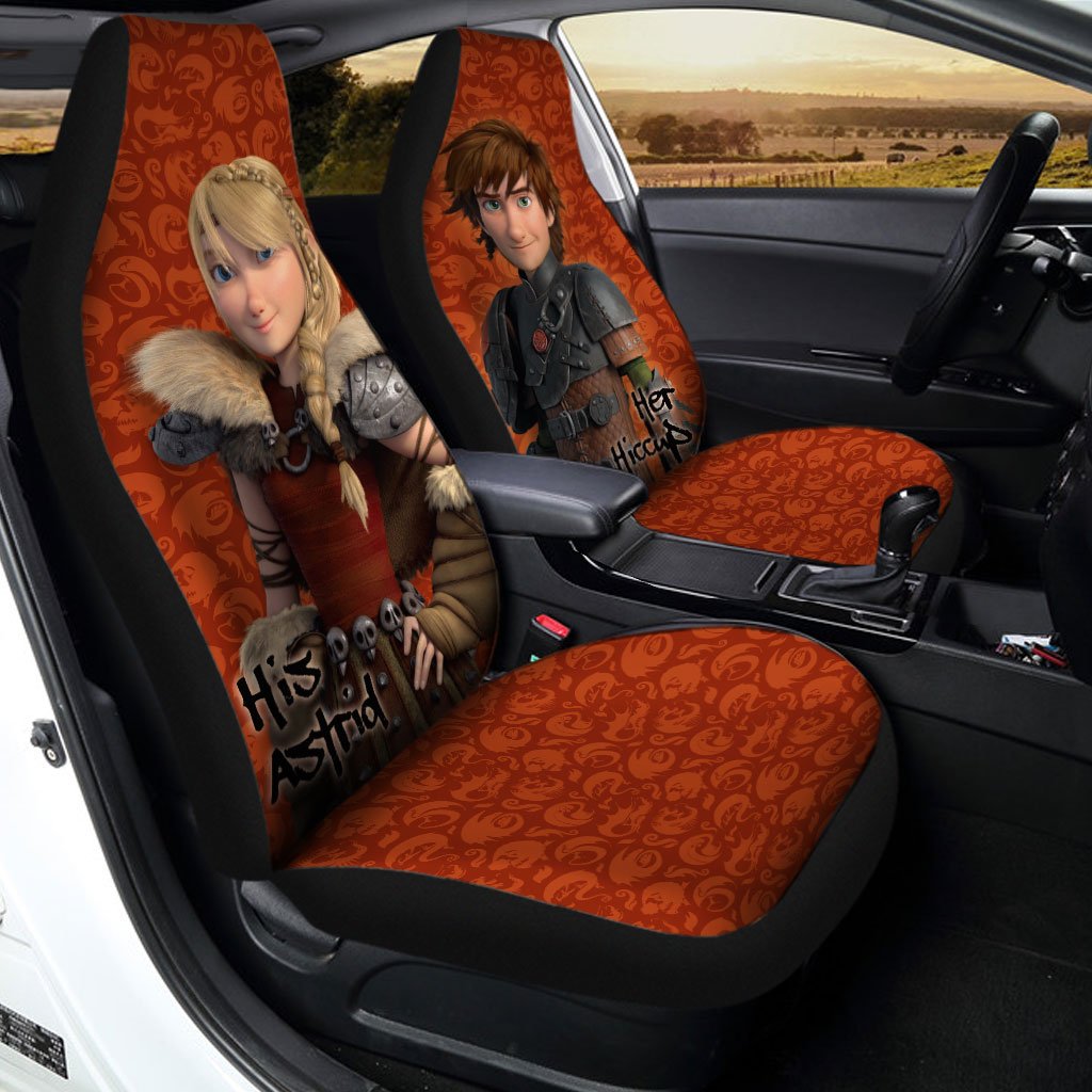 Astrid and Hiccup Car Seat Covers Custom Couple Car Accessories - Gearcarcover - 2