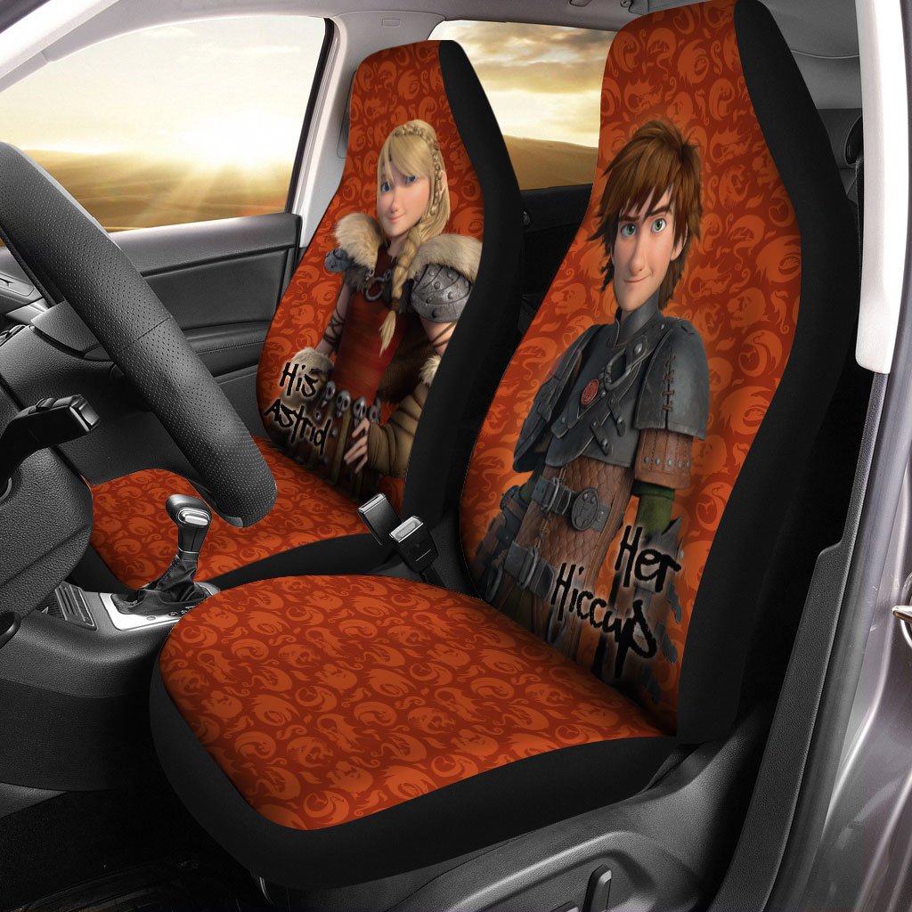 Astrid and Hiccup Car Seat Covers Custom Couple Car Accessories - Gearcarcover - 1