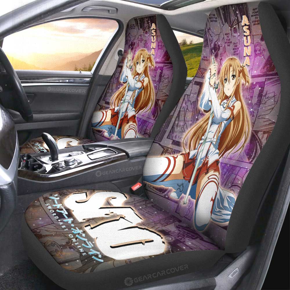 Asuna Car Seat Covers Custom Sword Art Online Anime Manga Galaxy Style - Gearcarcover - 2