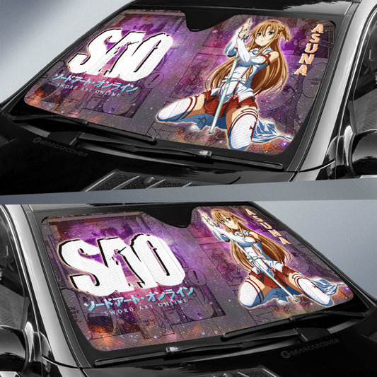 Asuna Car Sunshade Custom Sword Art Online Anime Manga Galaxy Style - Gearcarcover - 2