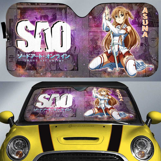Asuna Car Sunshade Custom Sword Art Online Anime Manga Galaxy Style - Gearcarcover - 1
