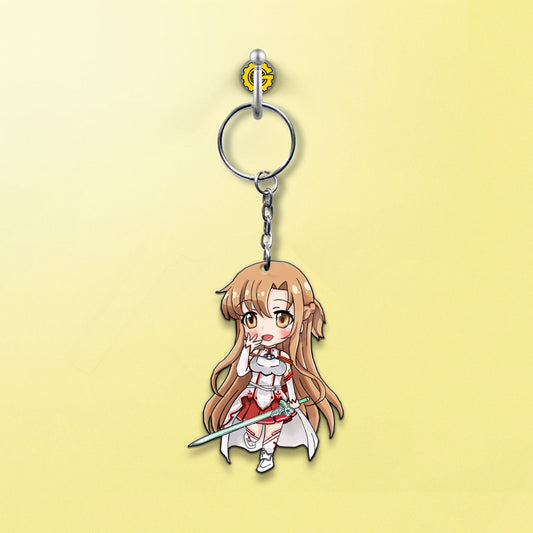 Asuna Yuuki Keychain Custom Sword Art Online Anime Car Accessories - Gearcarcover - 2