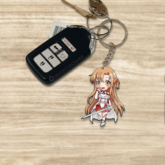 Asuna Yuuki Keychain Custom Sword Art Online Anime Car Accessories - Gearcarcover - 1