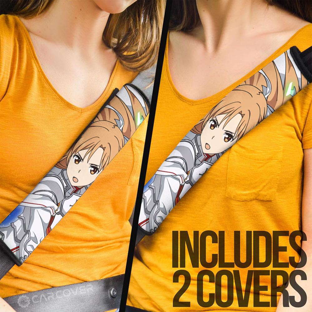 Asuna Yuuki Seat Belt Covers Custom Sword Art Online Anime Car Accessories - Gearcarcover - 3