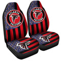 Atlanta Falcons Car Seat Covers Custom US Flag Style - Gearcarcover - 3