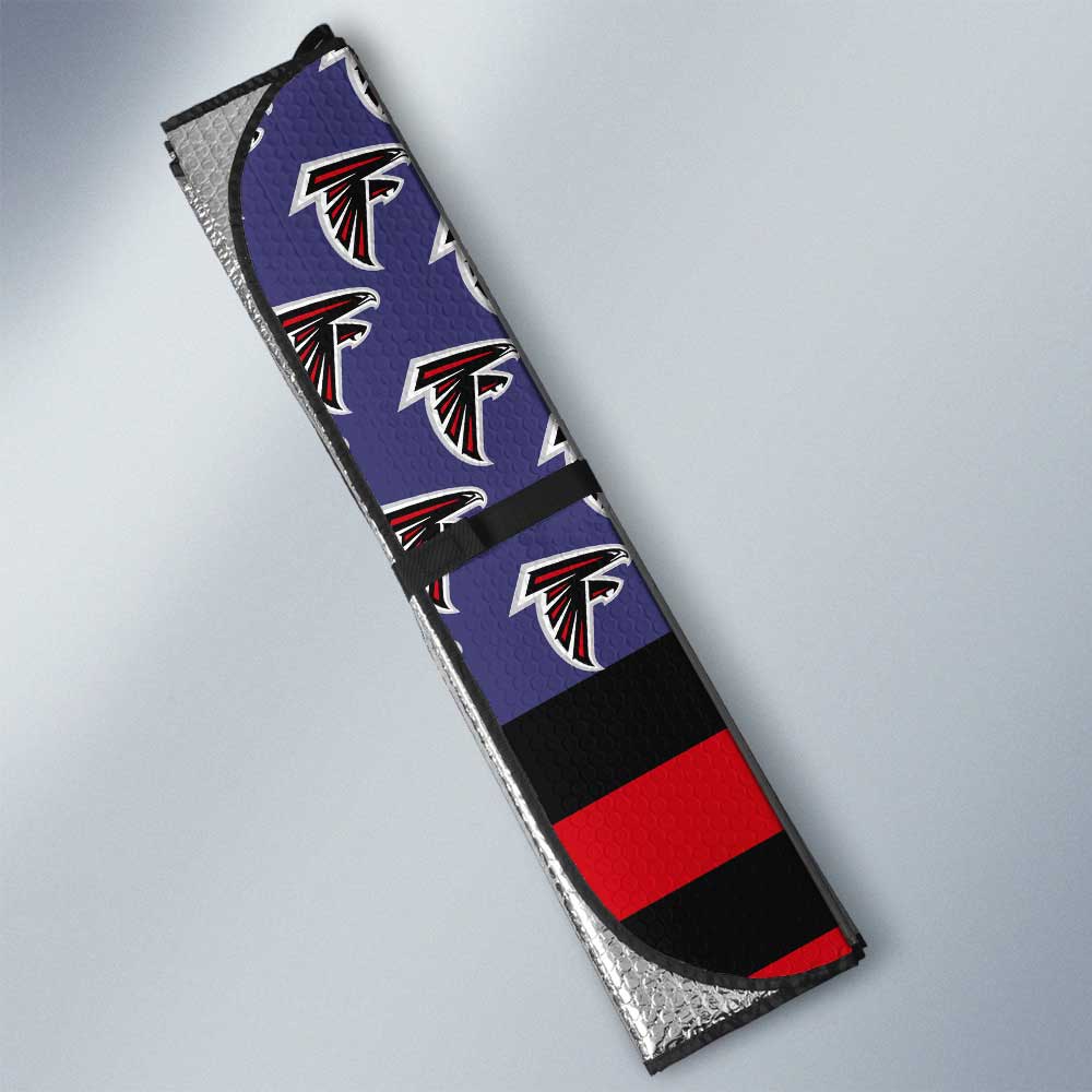 Atlanta Falcons Car Sunshade Custom US Flag Style - Gearcarcover - 3
