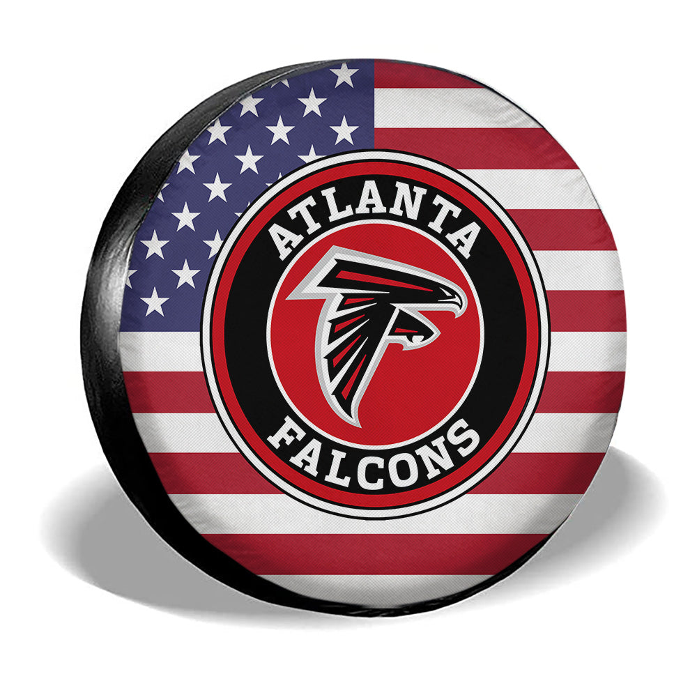 Atlanta Falcons Spare Tire Covers Custom US Flag Style - Gearcarcover - 3