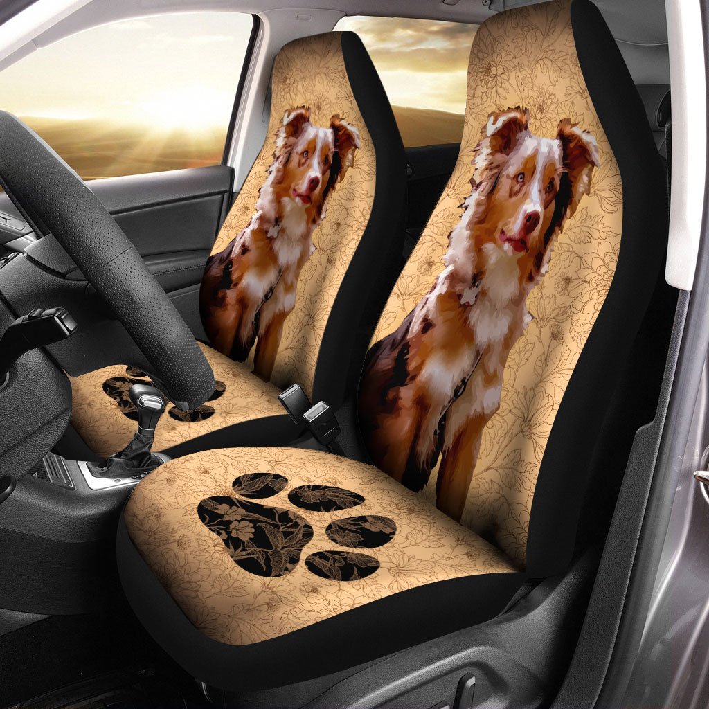Australian Shepherd Car Seat Covers Custom Vintage Car Accessories For Dog Lovers - Gearcarcover - 2