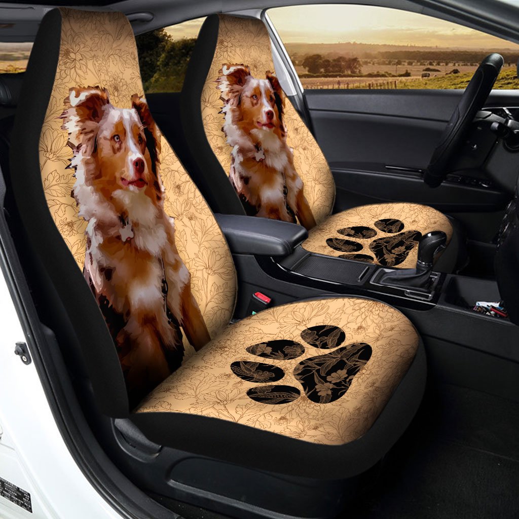 Australian Shepherd Car Seat Covers Custom Vintage Car Accessories For Dog Lovers - Gearcarcover - 1