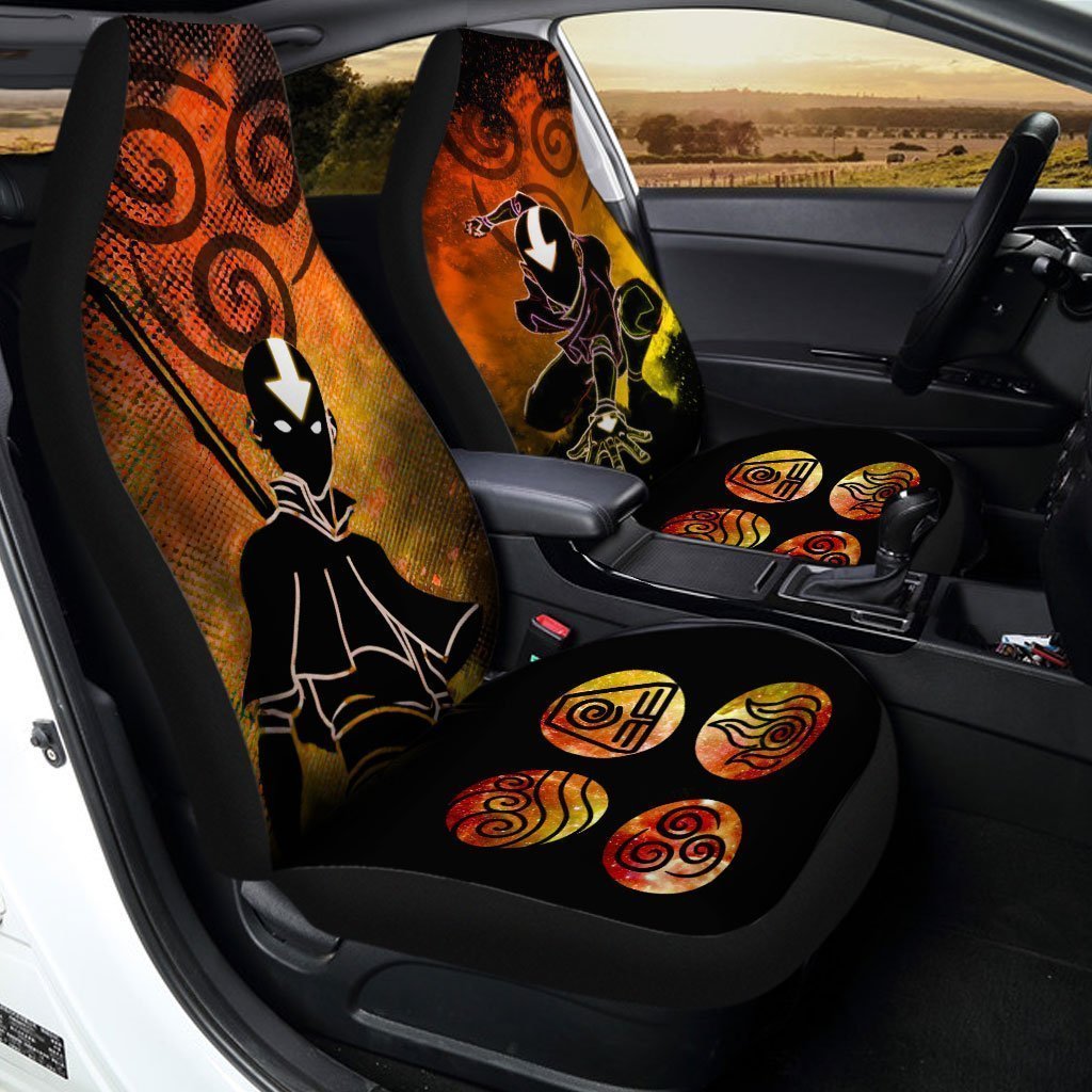 Avatar Aang Car Seat Covers Custom Anime Car Interior Accessories - Gearcarcover - 2