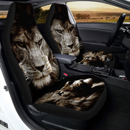 Awesome Lion Car Seat Covers Custom Gift Idea For Dad - Gearcarcover - 2