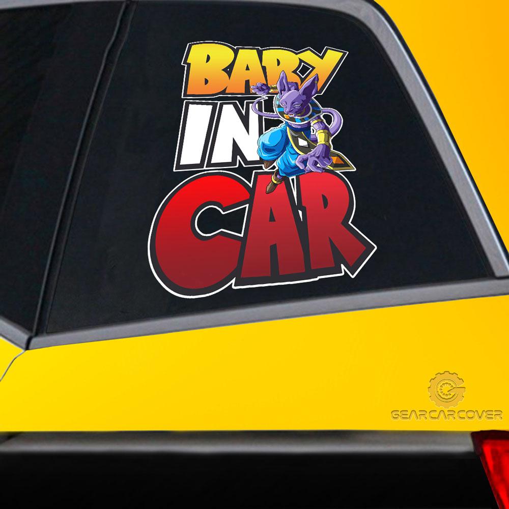 Baby In Car Beerus Car Sticker Custom Dragon Ball Anime Car Accessories - Gearcarcover - 2