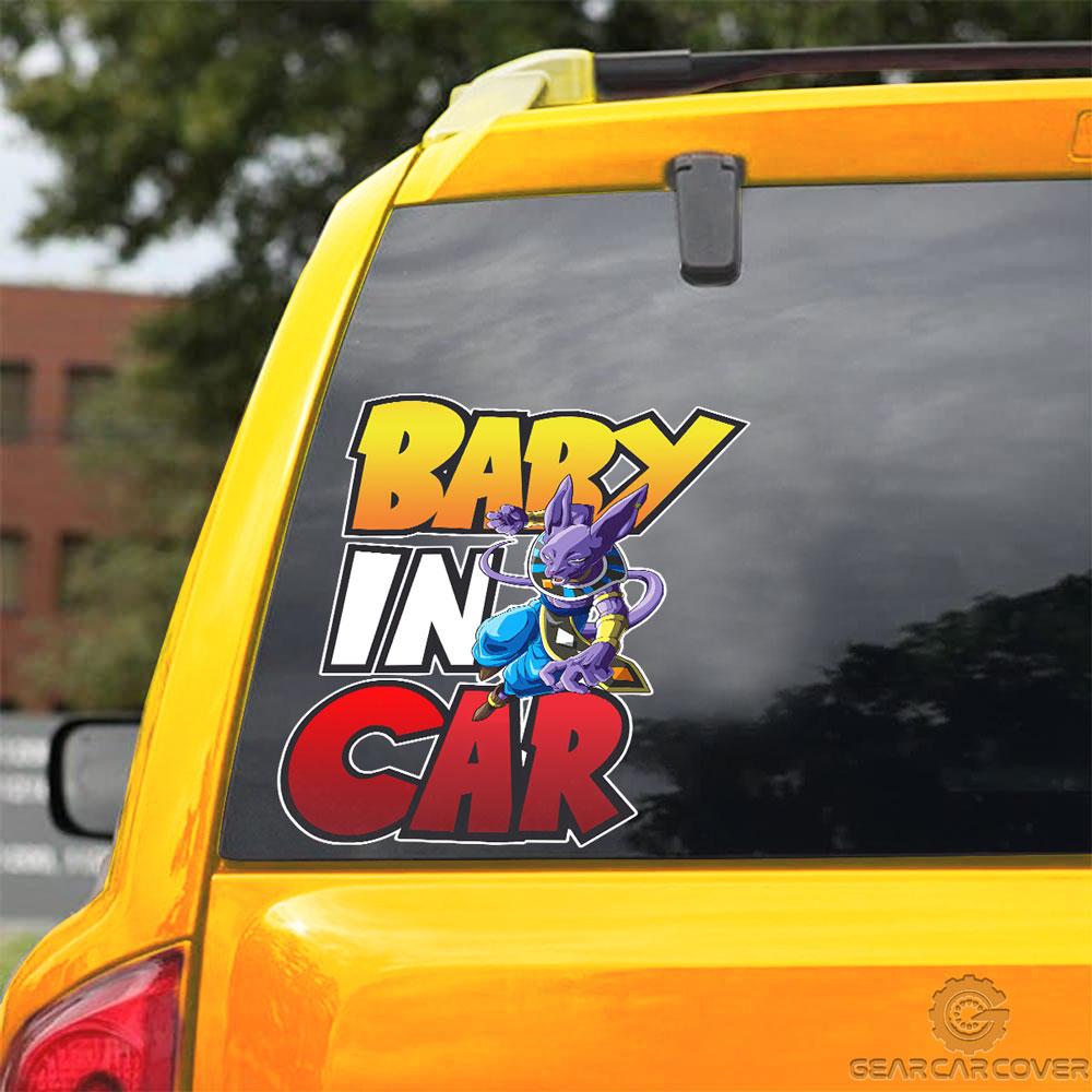 Baby In Car Beerus Car Sticker Custom Dragon Ball Anime Car Accessories - Gearcarcover - 3