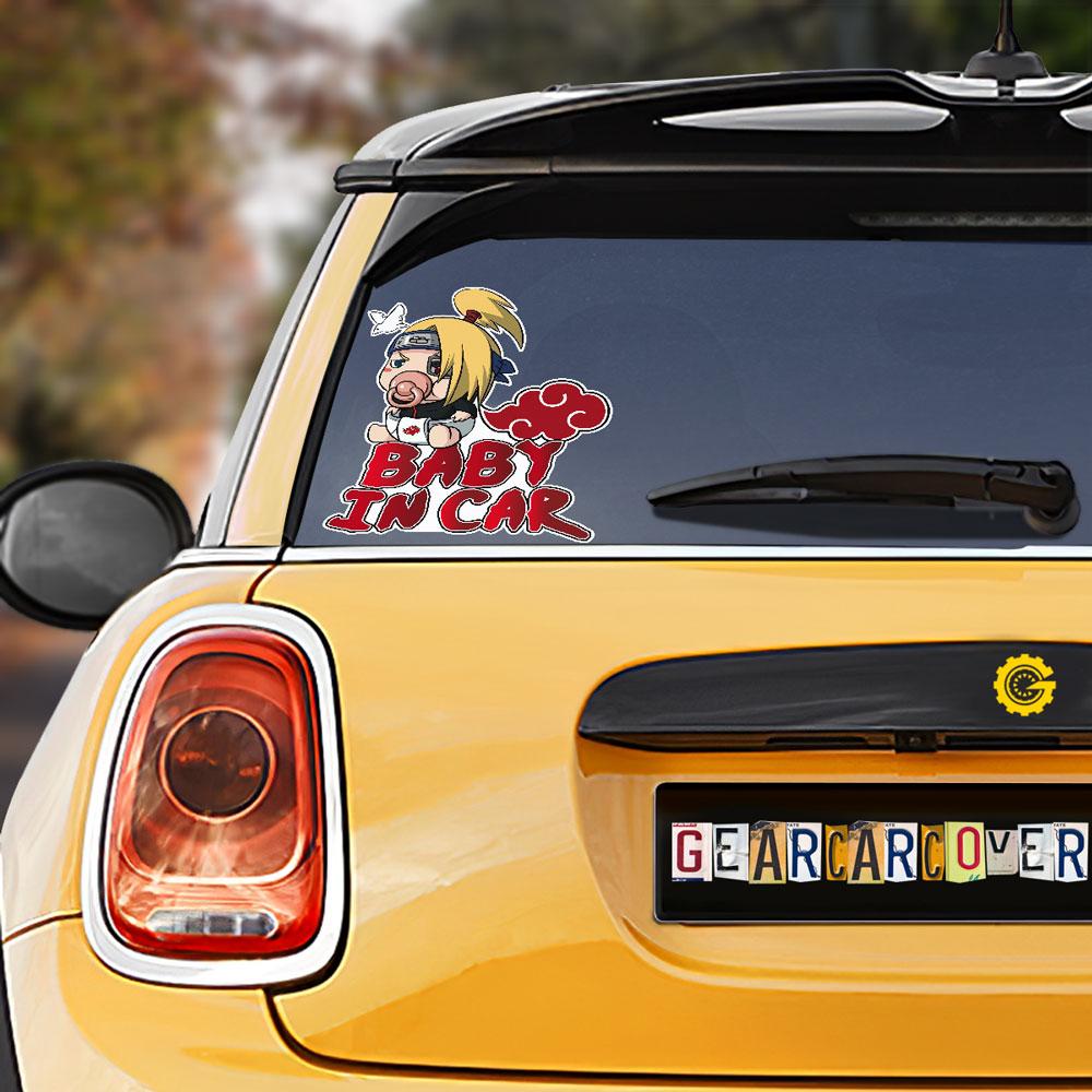 Baby In Car Deidara Car Sticker Custom Akatsuki Members Naru Anime Car Accessories - Gearcarcover - 1