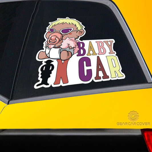 Baby In Car Donquixote Doflamingo Car Sticker Custom One Piece Anime Car Accessories - Gearcarcover - 2