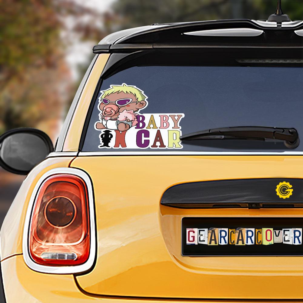 Baby In Car Donquixote Doflamingo Car Sticker Custom One Piece Anime Car Accessories - Gearcarcover - 1