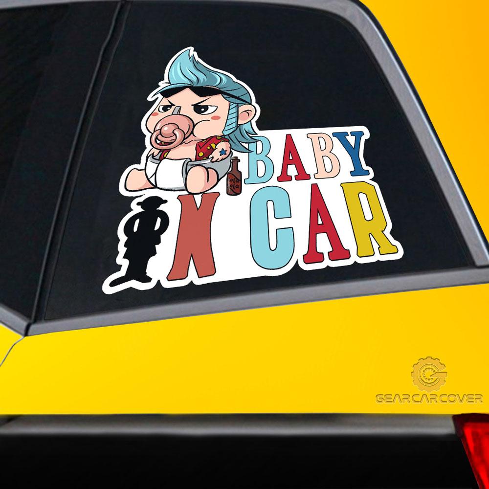 Baby In Car Franky Car Sticker Custom One Piece Anime Car Accessories - Gearcarcover - 2