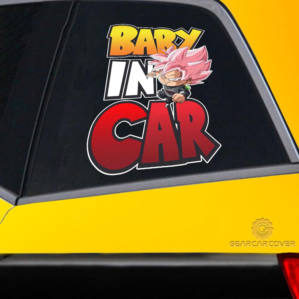 Baby In Car Goku Black Rose Car Sticker Custom Dragon Ball Anime Car Accessories - Gearcarcover - 2