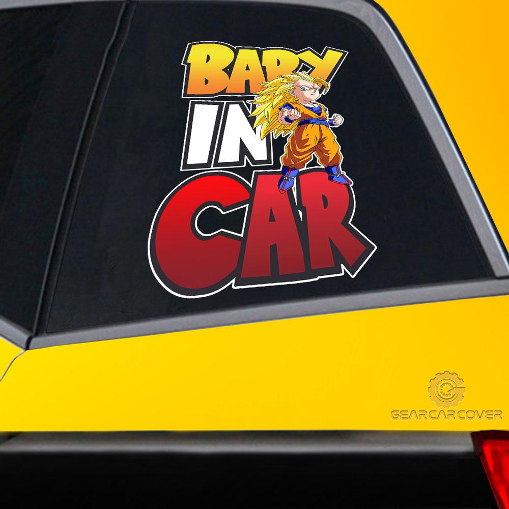 Baby In Car Goku SSJ Car Sticker Custom Dragon Ball Anime Car Accessories - Gearcarcover - 2