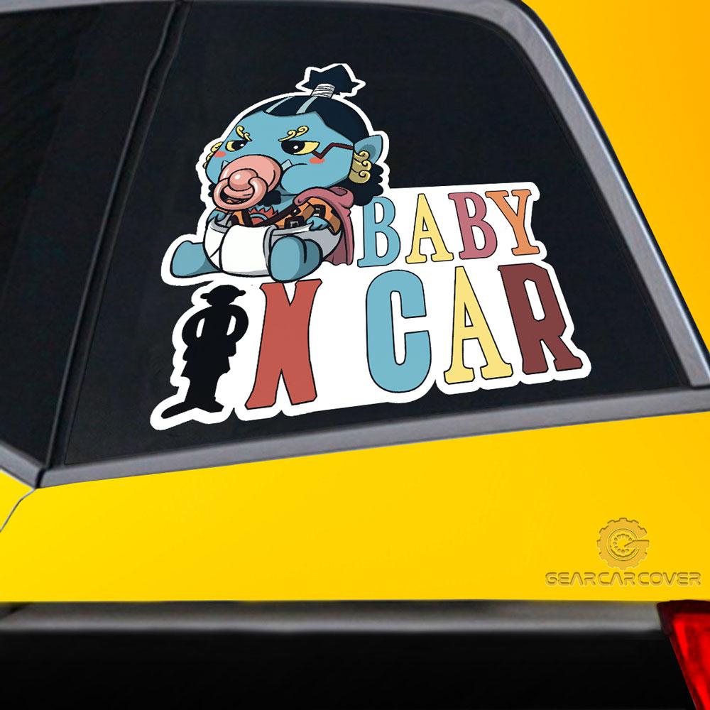 Baby In Car Jinbe Car Sticker Custom One Piece Anime Car Accessories - Gearcarcover - 2